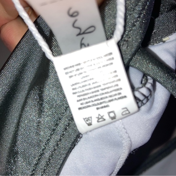 Metallic Gray One Piece Swim Suit by Cupshe Sweet Smile NWT Size M - Picture 9 of 9